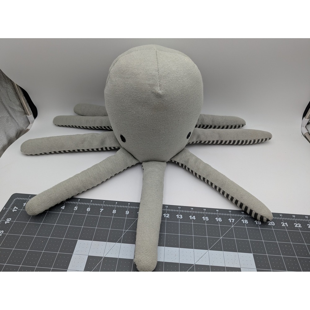Pillowfort Octopus Pillow Plush Gray Knit 18 Inch Stuffed Animal Toy